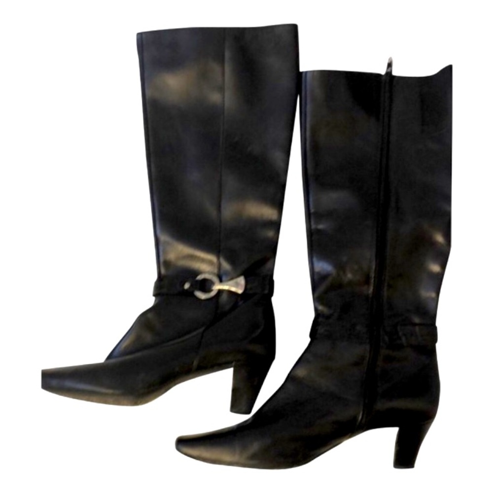 Anne Klein knee high leather boots